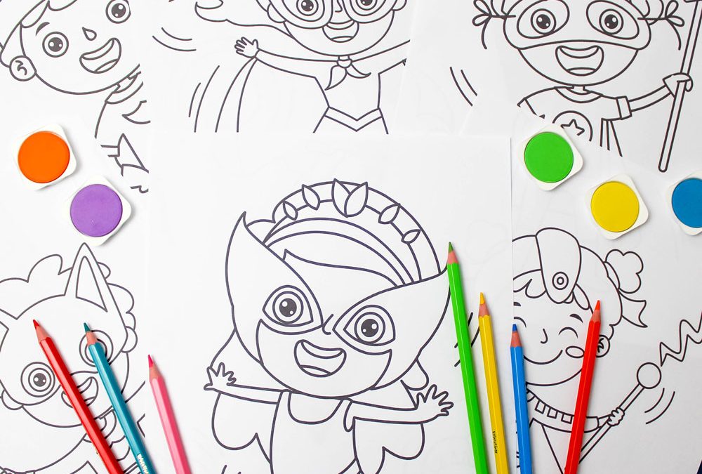 Des coloriages de super-héro